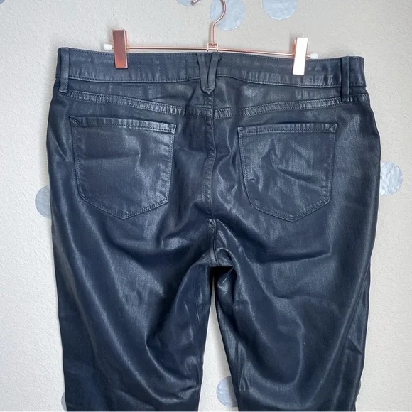 Divine Rights of Denim Skinny Ankle Crop Coated Denim Jeans - Picture 5 of 8